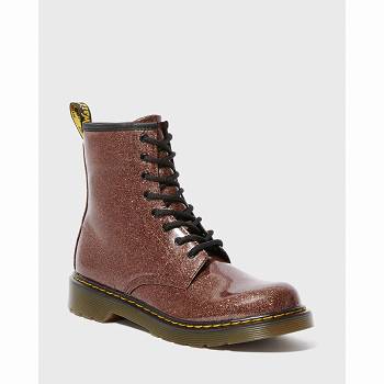 Dr Martens Gyerek 1460 Glitter Lace Up Bakancs Barna